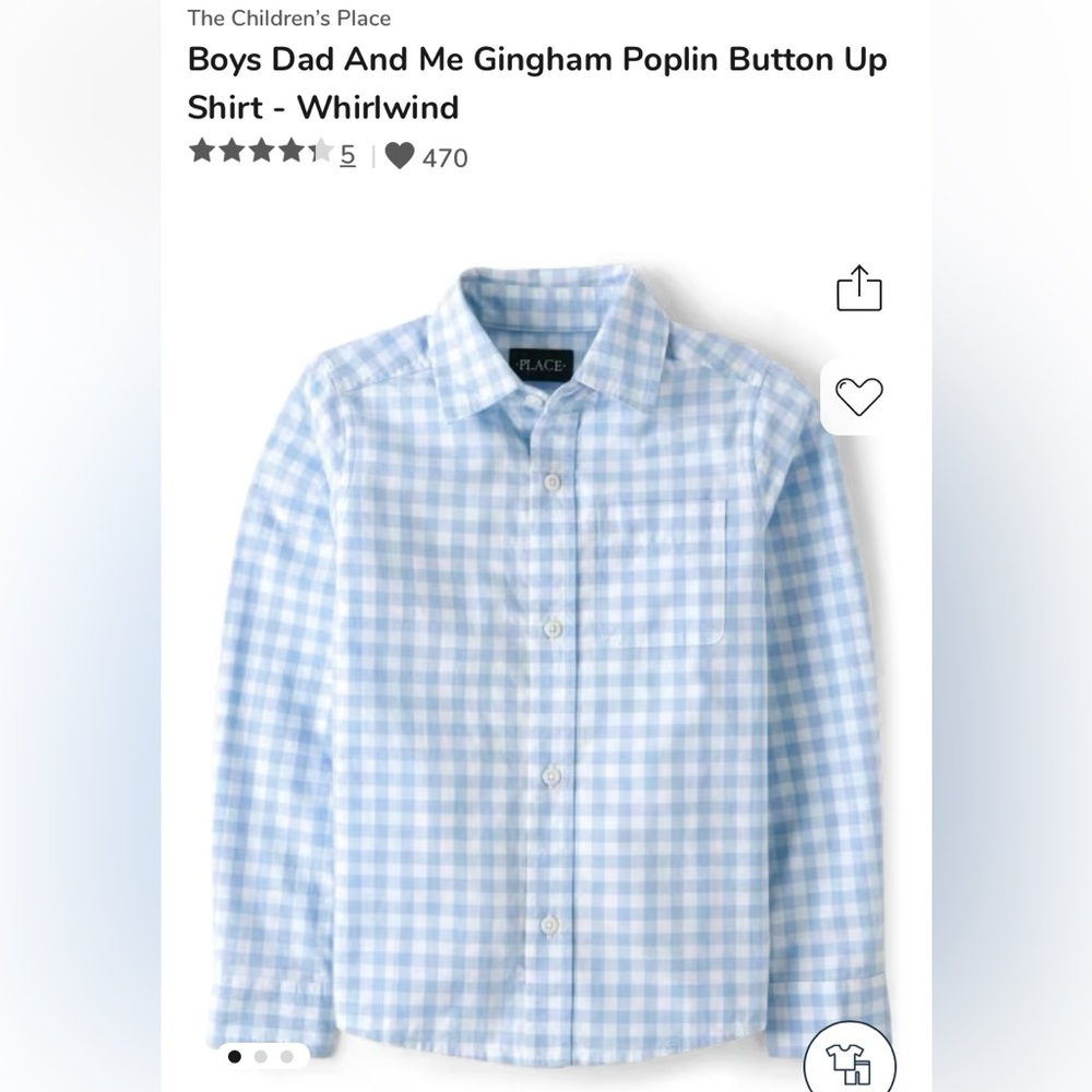 Boys Gingham button up dress shirts